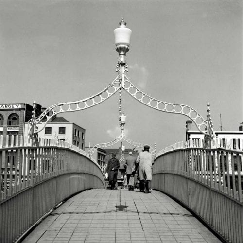 Ha'Penny bridge on River Liffey